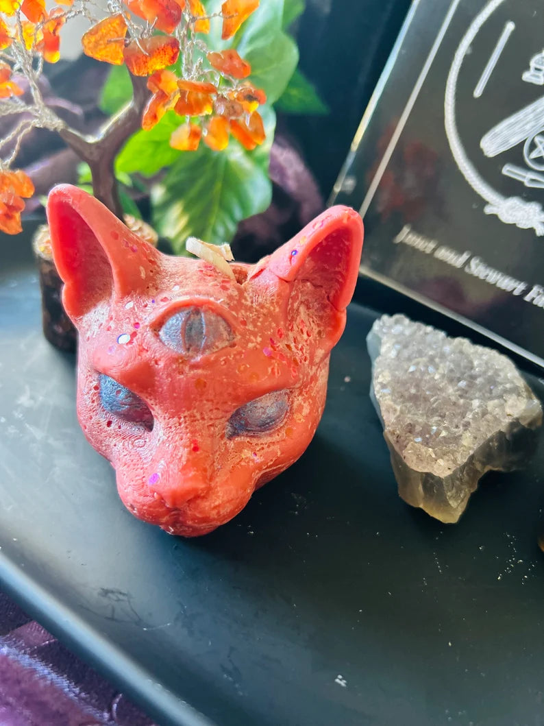 Psychic Sphinx Cat Candle